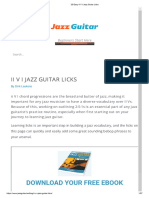 25 Easy II V I Jazz Guitar Licks