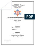 Probability and Statistics Lab Report