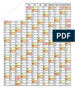 Calendario 2024 Horizontal