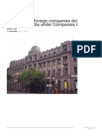 Regulation of Foreign Companies Doing Business in India Under Companies Act, 201