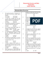 Mensuration Exercise