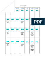 July - Aug 2024 Schedule