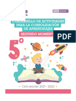 5° Cuadernillo de Actividades para La Consolidación de Aprendizajes