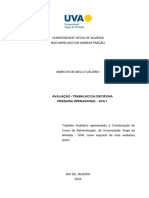 Trabalho Da Disciplina - Pesquisa Operacional (Ava 1)