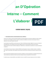 POI Plan D'Opération Interne - Comment L'élaborer ?: Karim Maroc Rqhse