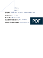 Numerical Methods - OEC-IT601A