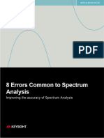 8 Errors Common To Spectrum Analysis