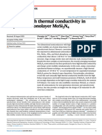 Unusually High Thermal Conductivity in Suspended Monolayer Mosi N