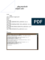 PHP Practicals