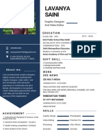 Blue and White Minimalist Professional Resume