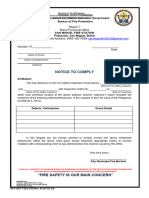 FSED 10F Notice To Comply NTC Rev01