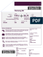 Your Boarding Pass To Bengaluru - VISTARA