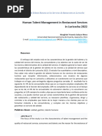 1 La Gestión de Talento Humano en Los Servicios de Restaurante en Luricocha 2022