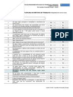 Avaliação Simplificada Do Método de Trabalho