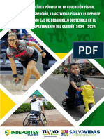 Politica Publica Del Sector Deporte Como Eje de Desarrollo Sostenible 2024-2034