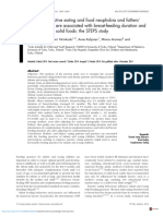 Mothers Restrictive Eating and Food Neophobia and Fathers Dietary Quality Are Associated With Breast Feeding Duration and Introduction of Solid Foods The Steps Study