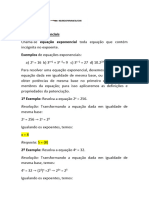 2 Lista Função Exponencial Equação 2º Ano