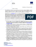 Duodécimo Comunicado - Reanudación de Las Actividades Lectivas 30-08-2020