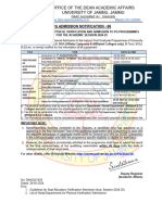 UoJ PG Admission Notification-06 (Common Schedule For Allocation of Seats and Admissions) - e - C