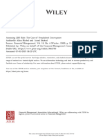 Assessing LBO Risk - The Case of Fraudulent Conveyance - 1989