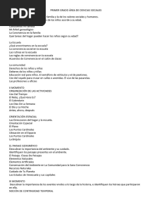 Contenidos de Ciencias Sociales Primero A Sexto Grado