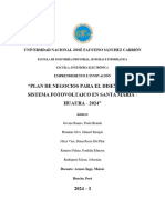 Plan de Negocios - Sistema Fotovoltaico