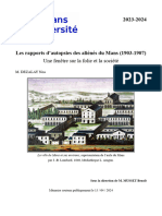 DEZALAY Noa - Les Rapports D'autopsies Des Aliénés Du Mans (1903-1907) - Une Fenêtre Sur La Folie Et La Société.