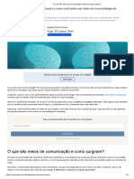 O Que São Meios de Comunicação e Quais Os Mais Usados