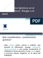 Contaminantes Químicos en El Ambiente Laboral. Riesgos A La Salud