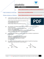 DPP-1 - (JEE Main - Adv.) Kinematics - Speed, Velocity, Distance and Displacement