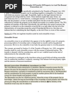 A Critical Analysis of The Interplay of Transfer of Property Act and The Benami Transactions Act Correctiom