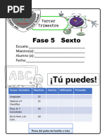 Fase 5 Sexto: Tercer Trimestre