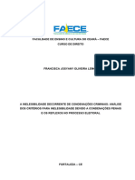 A Inelegibilidade Decorrente de Condenações Criminais Análise Dos Critérios para Inelegibilidade Devido A Condenações Penais e Os Reflexos No Processo Eleitora)