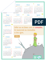 Calendario 2024 Version El Principito Incluye Feriados de Chile