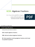 GCSE AlgebraicFractions