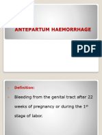 Antepartum Haemorrhage