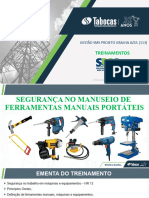 Treinamento NR 12 - Ferramentas Manuais e Elétricas Portáteis