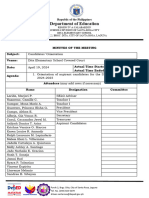 Minutes Candidates' Orientation