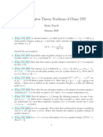 Selected Number Theory Problems From China TST