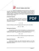 Module 12 Types of Chemical Reaction