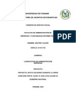 INFORME FINAL, SERVICIO SOCIAL PANAMÃ - SOLIDARIO - Beatriz Valero