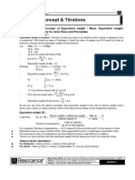 Equivalent Concept - Titration Theory