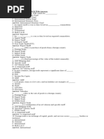 International Trade MCQ With Answers