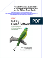 PDF Building Green Software: A Sustainable Approach To Software Development and Operations 1st Edition Anne Currie All Chapter