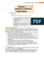 Chapter 1 Introduction To Statistics and Analysis