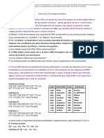 Exercícios Tecnologia Genética - Passei Direto