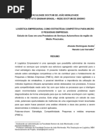 Logistica Empresarial Como Estrategia Competitiva para Micro e Pequenas Empresas