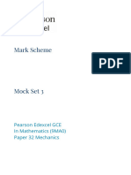 9MA0-32 AL Maths Paper 32 Mechanics Mock Set 3 Mark Scheme PDF