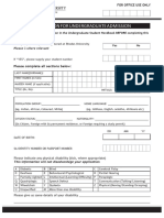 UG Application Form