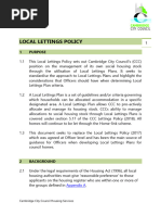 Local Lettings Policy